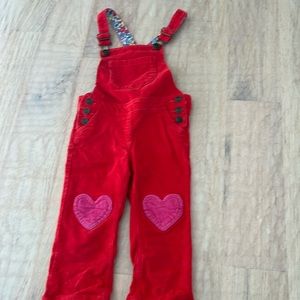 Heart overalls! Perfect for Valentine’s Day! Boden 2-3T
